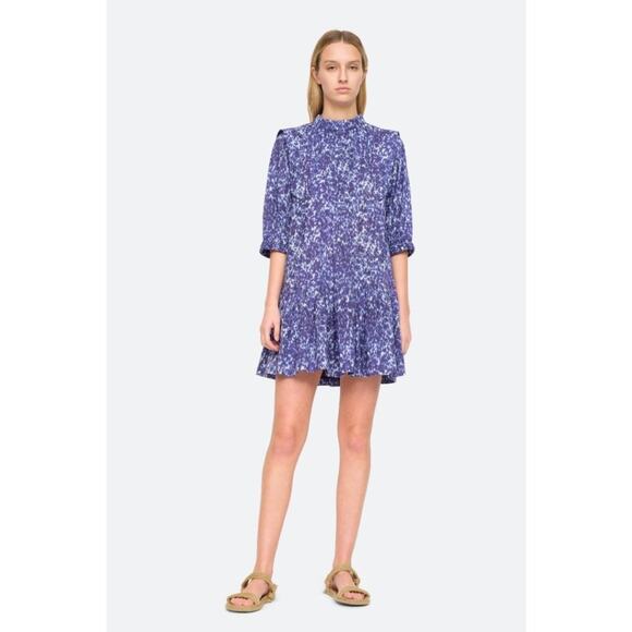 Sea Dresses & Skirts - SEA New York Celine Long Sleeve Bib Dress in Lapis Blue NWT Womens Size 10
